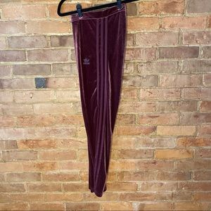 Adidas Velour Plum Track Leggings